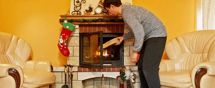 Rusted Metal Fireplace Restoration in Sudley, Virginia